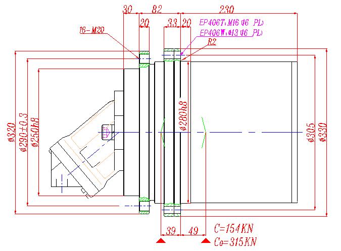 Ep406t3履带驱动器(gft17t3)， ep406w3绞车驱动器(gft17w3)