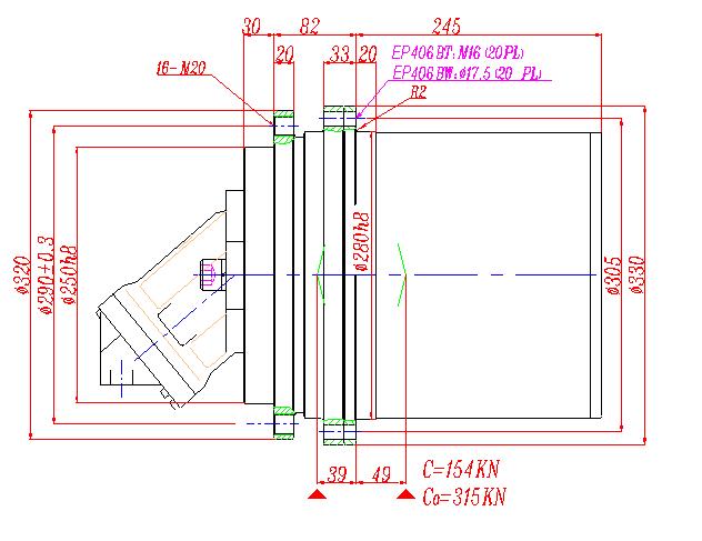 Ep406bt3履带驱动器(gft24t3)， ep406bw3绞车驱动器(gft24w3)