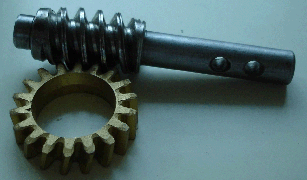 Self propelled lawn mower worm gear and worm